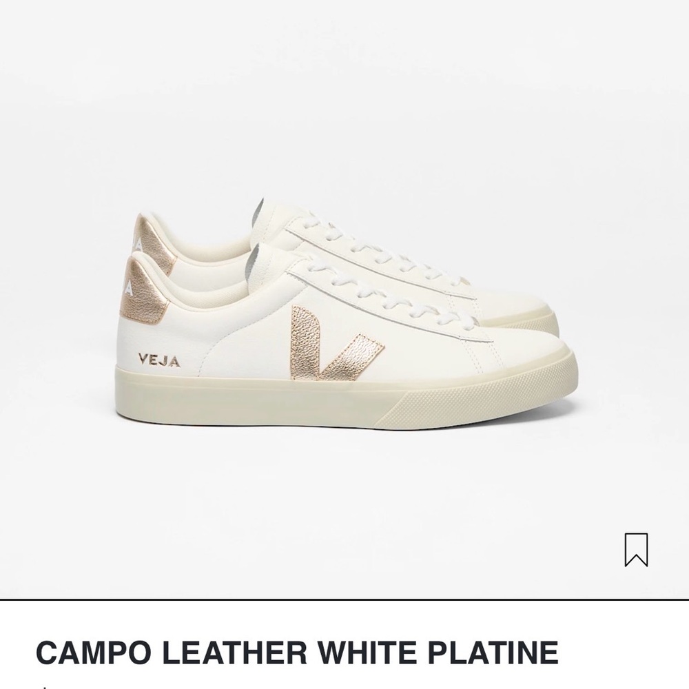 Veja Women's White and Tan Sneakers